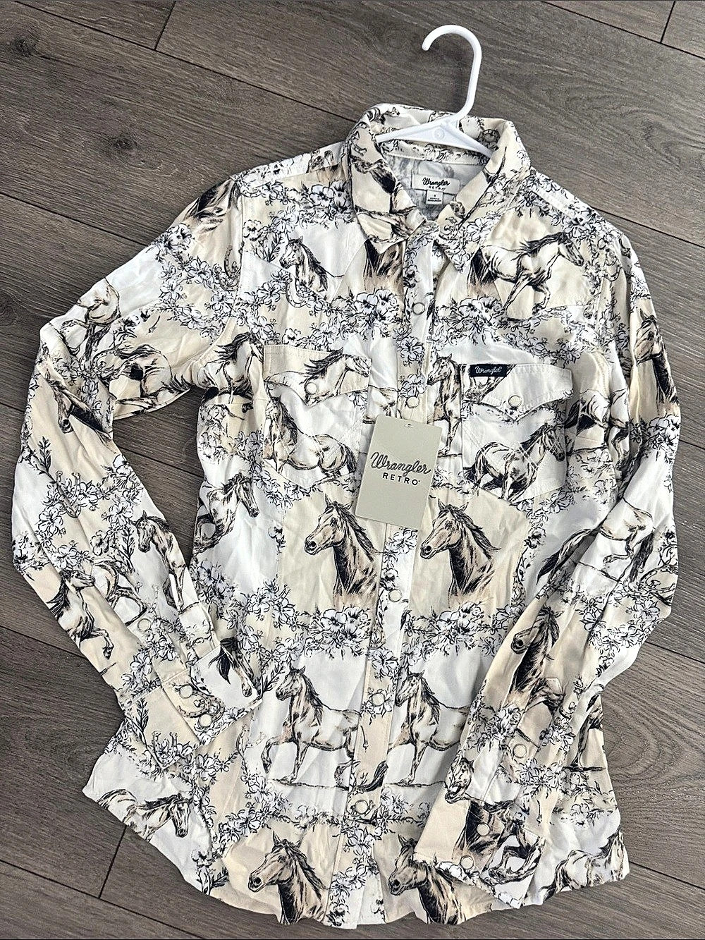 Wrangler Retro Floral Horse Snap Shirt